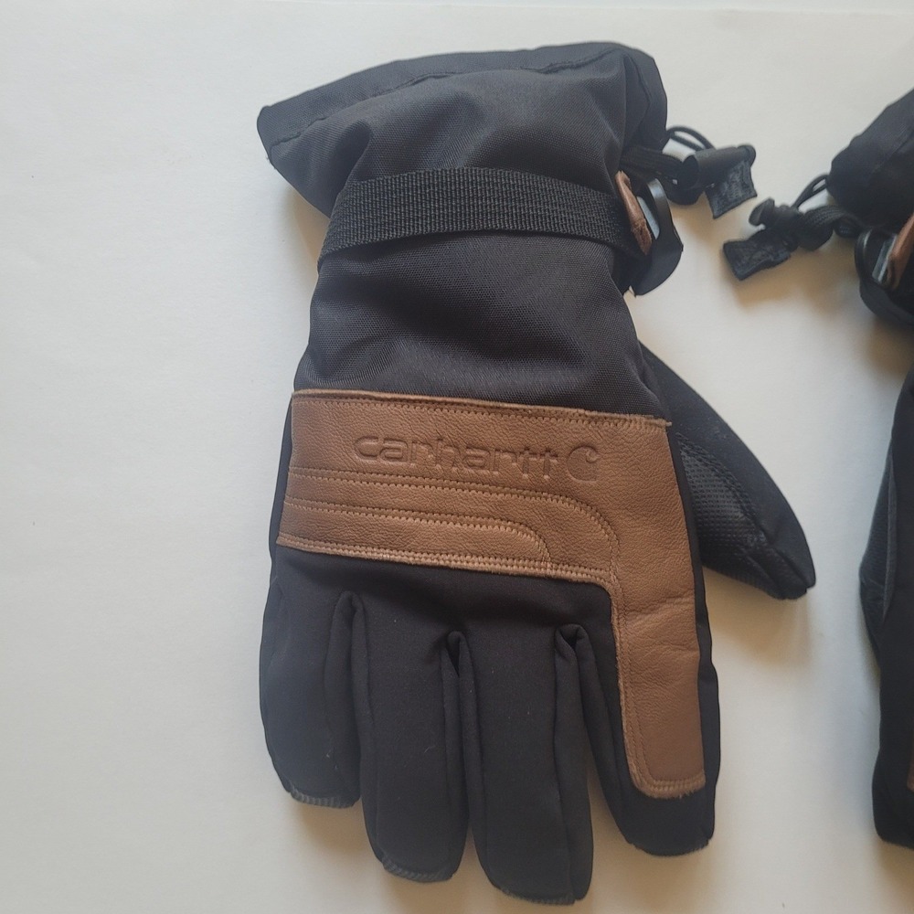 Carhartt Mens Black Storm Defender Insulated Gauntlet Gloves XL - Picture 2 of 7